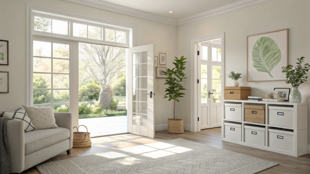 Bright staged Victoria home interior with decluttered living space and natural light for spring real estate listing