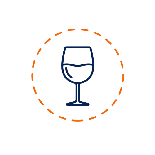 Fragile glass icon representing protection for breakable items in storage